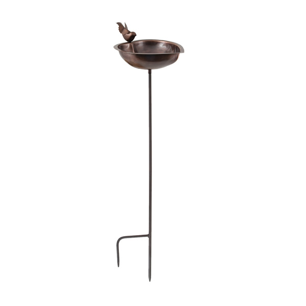 Achla HBB-01-S Heart Shaped Birdbath With Stake