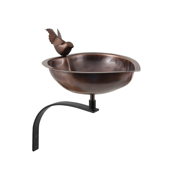 Achla HBB-01-WM Heart Shaped Birdbath With Wall Mount Bracket