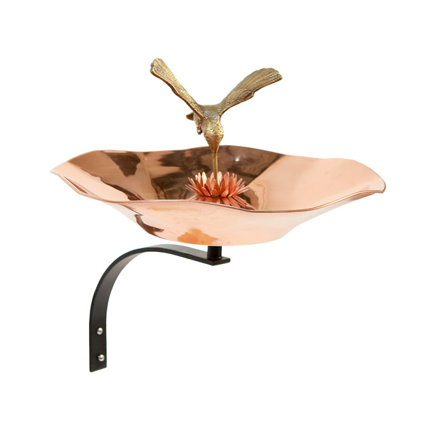 Achla HBBB-01-WM Hummingbird Birdbath With Wall Mount Bracket