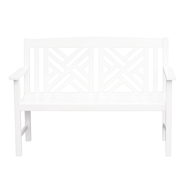 Achla OFB-10W-P White 4 Foot Fretwork Bench