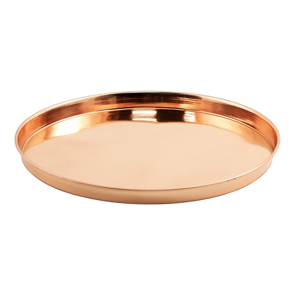 Achla TRY-R12 12 Inch Round Copper Tray