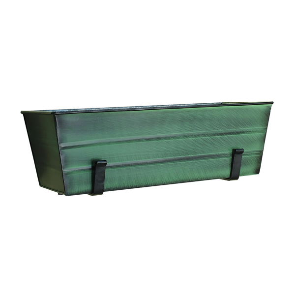Achla VFB-05-WM Medium Green Flower Box With Wall Brackets