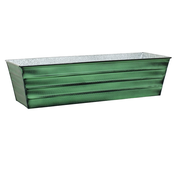 Achla VFB-06 Large Green Galvanized Steel Flower Box Planter