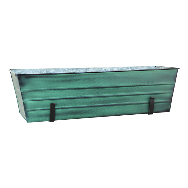 Achla VFB-06-WM Large Green Flower Box With Wall Brackets