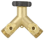 Gilmour 13HF High Flow Dual Brass Shut Off Valve