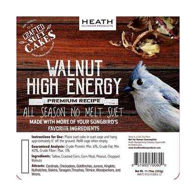 Heath DDC6-12 Crafted Suet Wild Bird Seed Cake