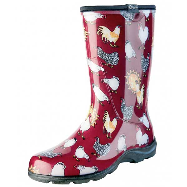 Red Chicken Rain Boots