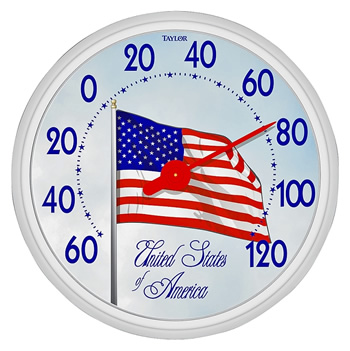 Taylor 6729 American Flag Thermometer