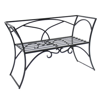 Achla AR-03 Wrought Iron Arbor Bench With Back