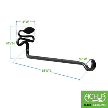 Achla B-101-2 Squiggle Leaf Wall Bracket