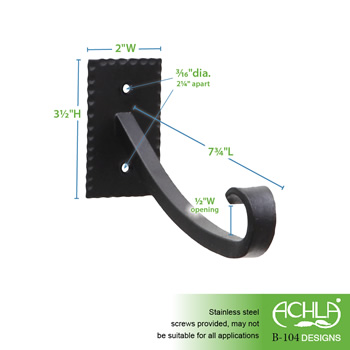 Achla B-104-2 Lodge UpCurled Bracket