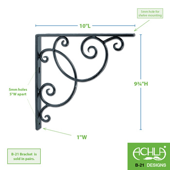 Achla B-21 Scroll Shelf Bracket