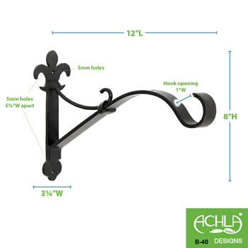 Achla B-40 Small Fleur De Lis Wall Bracket