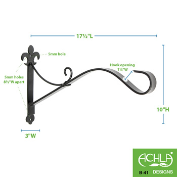 Achla B-41 Large Fleur De Lis Wall Bracket