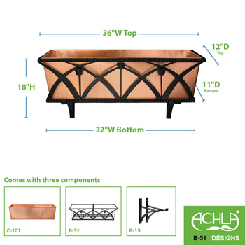 Achla B-51 Rookwood Window Box