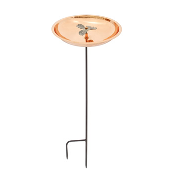 Achla BB-08-S Dogwood Copper Birdbath With Stake