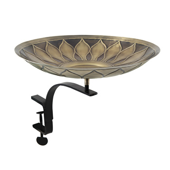 Achla BB-09-RM African Daisy Birdbath With Rail Mount Bracket