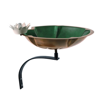 Achla BB-10-WM Lilypad Birdbath With Wall Mount Bracket