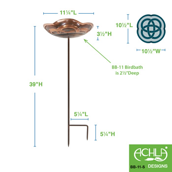 Achla BB-11-S Dara Knot Staked Birdbath