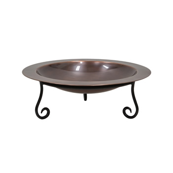 Achla BB-12-S2 18 Inch Classic Copper Birdbath With Short Stand