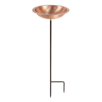 Achla BBHC-02T-S Hammered Solid Copper Staked Birdbath