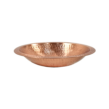 Achla BBHC-03 Hammered Solid Copper Bowl With Rim