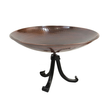 Achla BCB-01-TR Burnt Copper Birdbath With Tripod Stand