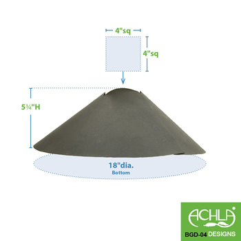 Achla BGD-04 Squirrel Deflector For 4 by 4 Post