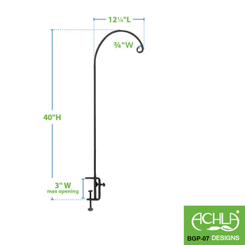 Achla BGP-07 Rail Mounted Pole