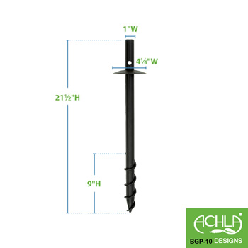 Achla BGP-10 Corkscrew In-Ground Base