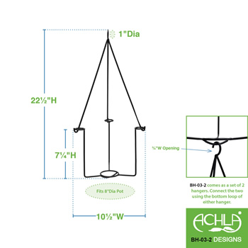 Achla BH-03-2 Vera Plant Hanger