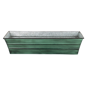 Achla C-08 Small Green Galvanized Steel Flower Box Planter