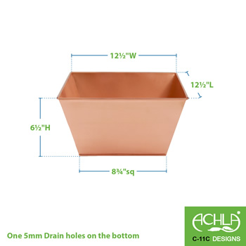 Achla C-11C Small Copper Plated Flower Box