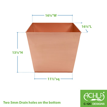 Achla C-12C Large Copper Plated Flower Box