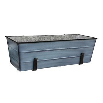 Achla C-20NB-RM Medium Blue Flower Box With Clamp-On Brackets