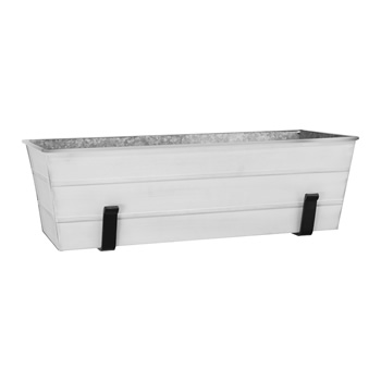 Achla C-20W-WM Medium White Flower Box With Wall Brackets