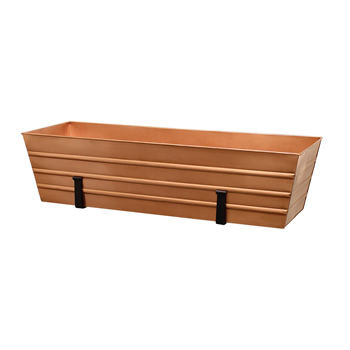 Achla C-21C-WM Large Copper Flower Box With Wall Brackets