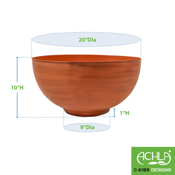 Achla C-61BS Large Burnt Sienna Bowl