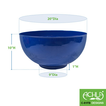 Achla C-61FB Large French Blue Bowl