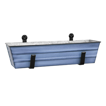 Achla C08NB-WM Small Blue Flower Box With Wall Brackets