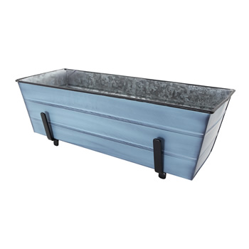 Achla C20NB-K6 Medium Blue Flower Box With Brackets for 2 x 6 Railings