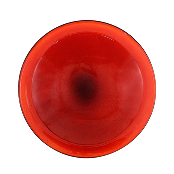 Achla CGB-09R Red 12 Inch Crackle Glass Bowl