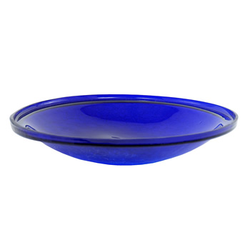 Achla CGB-14CB Cobalt Blue 14 Inch Crackle Glass Bowl