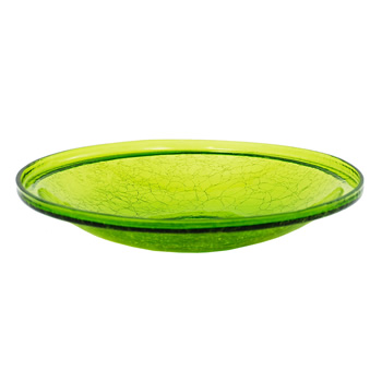 Achla CGB-14FG Fern Green 14 Inch Crackle Glass Bowl