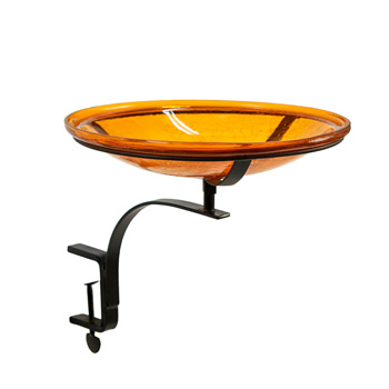 Achla CGB-14M-RM Mandarin 14 Inch Crackle Bowl With Rail Mount Bracket