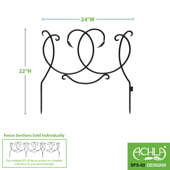 Achla DFS-02-4 Scroll Border Fence Section