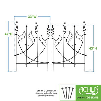 Achla DFS-08-2 Acanthus Fence Trellis