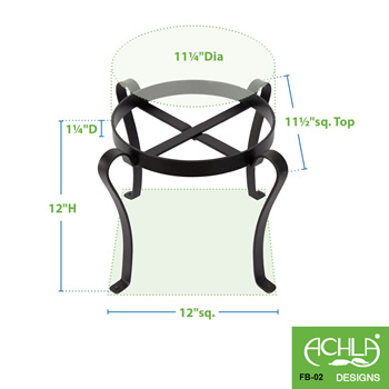 Achla FB-02 12 Inch Patio Flowerpot Stand