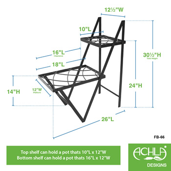 Achla FB-66 Duet Plant Stand