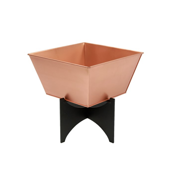 Achla FBC-54-11C Zaha I Planter With Copper Plated Flower Box